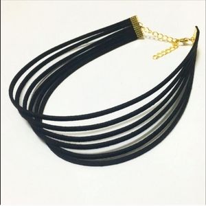 Layered choker necklace